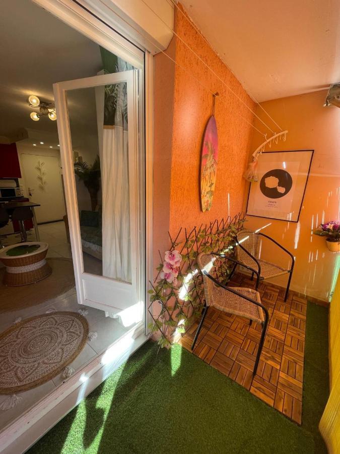 Le Studio Tahiti 4 Pers 600M De La Plage La Faviere 봄레미모사 외부 사진