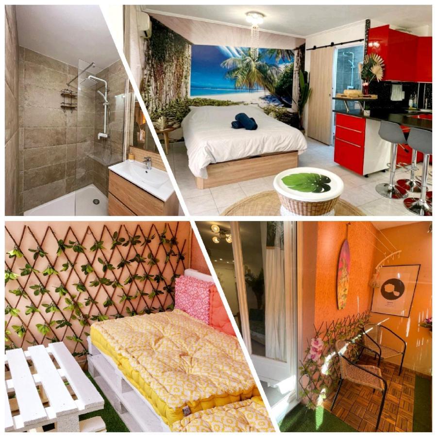 Le Studio Tahiti 4 Pers 600M De La Plage La Faviere 봄레미모사 외부 사진